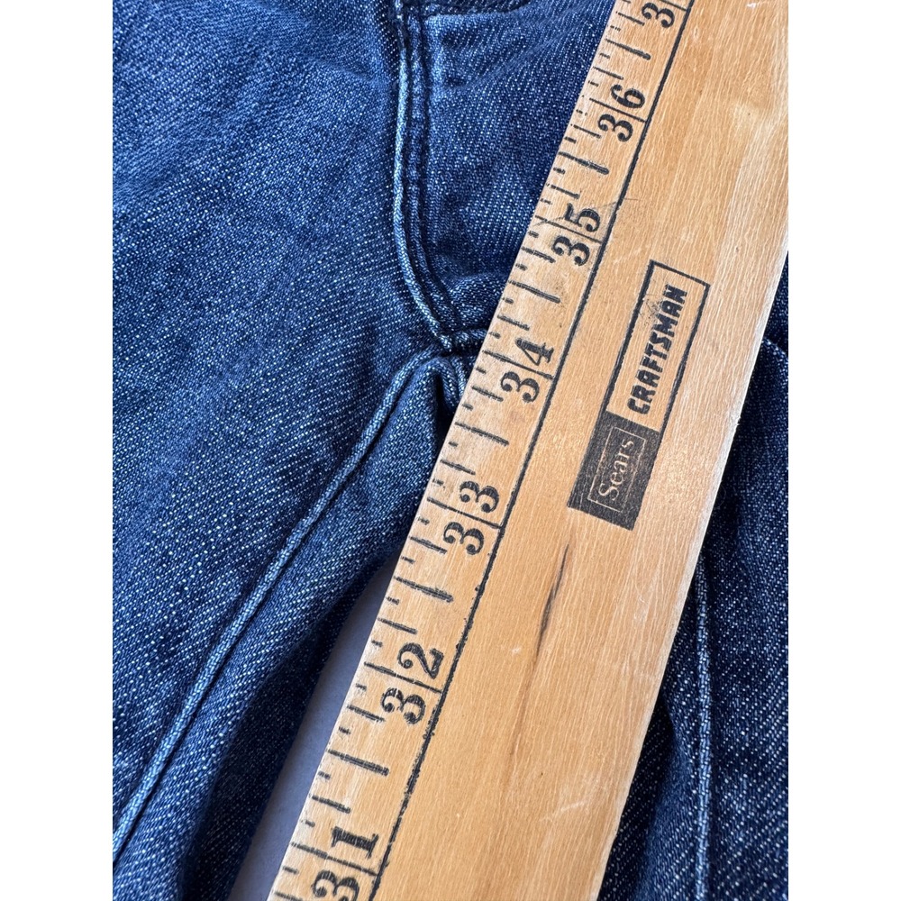 American Eagle Women's 4 Long Wide Leg Flare Jeans Dark Wash Y2K Low Rise - Picture 9 of 12